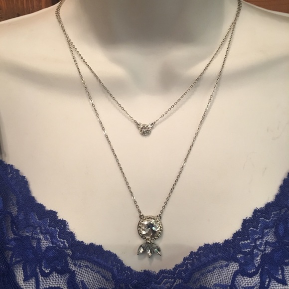 🆕Double crystal pendant necklace NWT - Picture 7 of 8